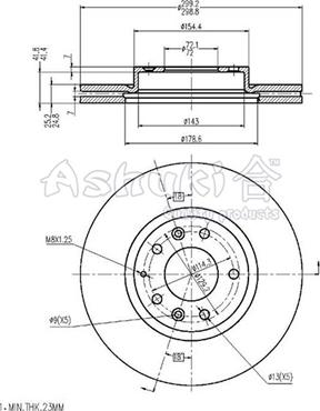 Ashuki M606-37 - Гальмівний диск avtolavka.club