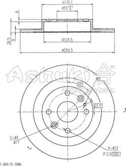 Ashuki M613-01 - Гальмівний диск avtolavka.club