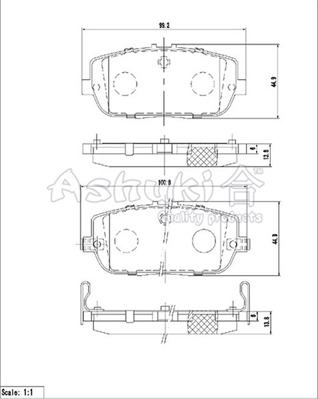 Ashuki M054-08 - Гальмівні колодки, дискові гальма avtolavka.club