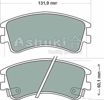 Ashuki M050-36 - Гальмівні колодки, дискові гальма avtolavka.club