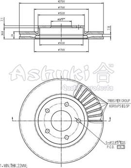 Ashuki N014-18 - Гальмівний диск avtolavka.club