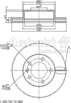 Ashuki N014-35 - Гальмівний диск avtolavka.club