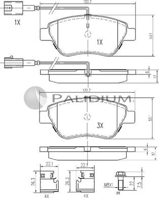 Ashuki P1-1482 - Гальмівні колодки, дискові гальма avtolavka.club