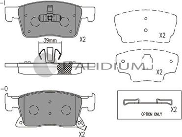 Ashuki P1-1544 - Гальмівні колодки, дискові гальма avtolavka.club