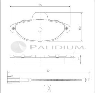 Ashuki P1-1098 - Гальмівні колодки, дискові гальма avtolavka.club