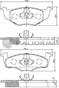 Ashuki P1-1009 - Гальмівні колодки, дискові гальма avtolavka.club