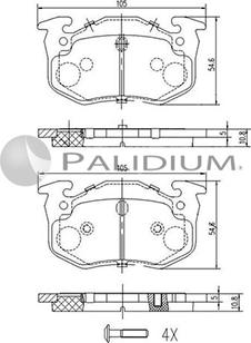 Ashuki P1-1036 - Гальмівні колодки, дискові гальма avtolavka.club