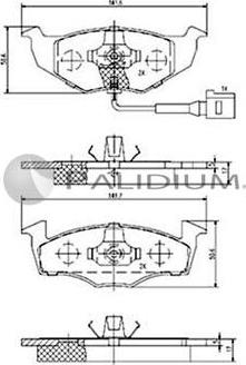 Ashuki P1-1029 - Гальмівні колодки, дискові гальма avtolavka.club