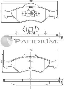 Ashuki P1-1022 - Гальмівні колодки, дискові гальма avtolavka.club