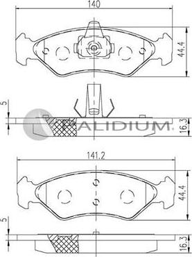 Ashuki P1-1075 - Гальмівні колодки, дискові гальма avtolavka.club