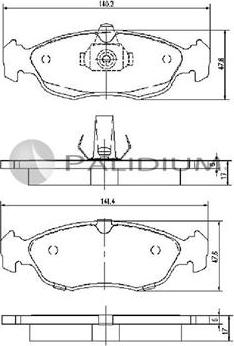 Ashuki P1-1194 - Гальмівні колодки, дискові гальма avtolavka.club