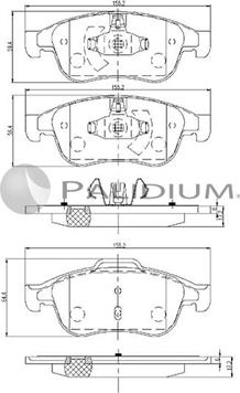 Ashuki P1-1115 - Гальмівні колодки, дискові гальма avtolavka.club