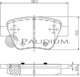 Ashuki P1-1185 - Гальмівні колодки, дискові гальма avtolavka.club