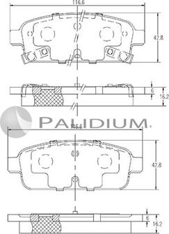 Ashuki P1-1129 - Гальмівні колодки, дискові гальма avtolavka.club