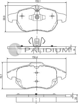 Ashuki P1-1125 - Гальмівні колодки, дискові гальма avtolavka.club