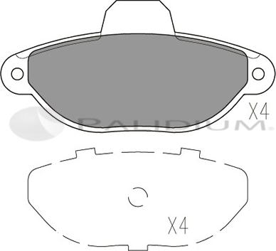 Ashuki P1-1170 - Гальмівні колодки, дискові гальма avtolavka.club