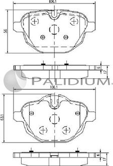 Ashuki P1-1342 - Гальмівні колодки, дискові гальма avtolavka.club
