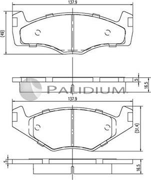 Ashuki P1-1319 - Гальмівні колодки, дискові гальма avtolavka.club