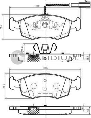 Ashuki P1-1254 - Гальмівні колодки, дискові гальма avtolavka.club