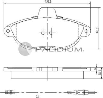 Ashuki P1-1269 - Гальмівні колодки, дискові гальма avtolavka.club