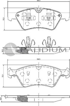 Ashuki P1-1238 - Гальмівні колодки, дискові гальма avtolavka.club