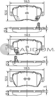 Ashuki P1-1237 - Гальмівні колодки, дискові гальма avtolavka.club