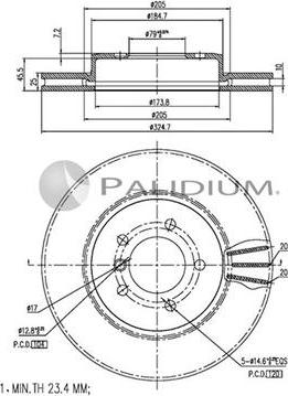 Ashuki P330-047 - Гальмівний диск avtolavka.club