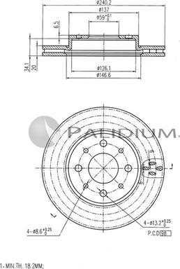 Ashuki P330-058 - Гальмівний диск avtolavka.club