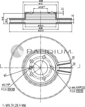 Ashuki P330-053 - Гальмівний диск avtolavka.club