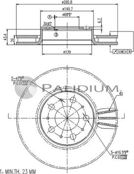 Ashuki P330-057 - Гальмівний диск avtolavka.club