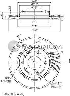 Ashuki P330-068 - Гальмівний диск avtolavka.club