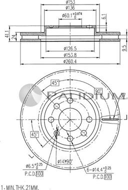 Ashuki P330-003 - Гальмівний диск avtolavka.club