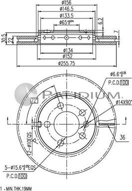 Ashuki P330-002 - Гальмівний диск avtolavka.club