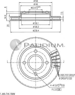 Ashuki P330-019 - Гальмівний диск avtolavka.club