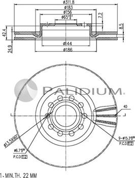 Ashuki P330-018 - Гальмівний диск avtolavka.club