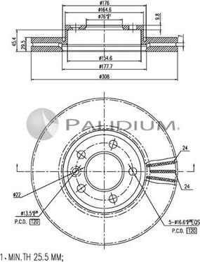 Ashuki P330-012 - Гальмівний диск avtolavka.club