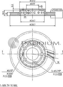 Ashuki P330-081 - Гальмівний диск avtolavka.club