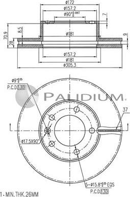 Ashuki P330-034 - Гальмівний диск avtolavka.club