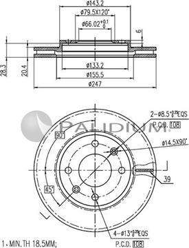 Ashuki P330-035 - Гальмівний диск avtolavka.club