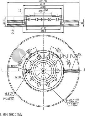 Ashuki P330-024 - Гальмівний диск avtolavka.club