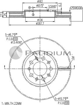 Ashuki P330-025 - Гальмівний диск avtolavka.club