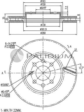 Ashuki P330-027 - Гальмівний диск avtolavka.club