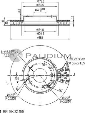 Ashuki P330-020 - Гальмівний диск avtolavka.club