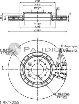 Ashuki P330-164 - Гальмівний диск avtolavka.club