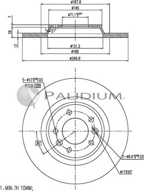 Ashuki P330-108 - Гальмівний диск avtolavka.club