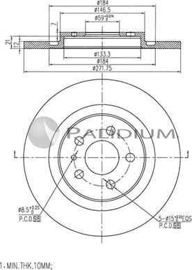 Ashuki P330-136 - Гальмівний диск avtolavka.club