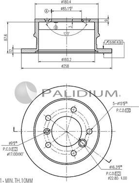 Ashuki P330-120 - Гальмівний диск avtolavka.club