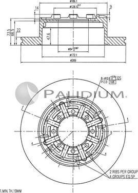 Ashuki P330-128 - Гальмівний диск avtolavka.club