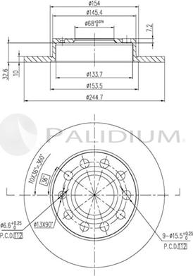 Ashuki P331-055 - Гальмівний диск avtolavka.club