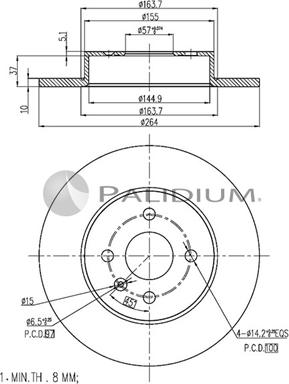 Ashuki P331-005 - Гальмівний диск avtolavka.club